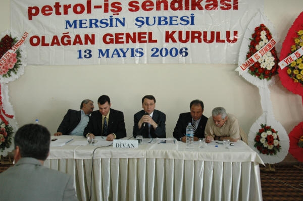 Öztaşkın'ın Mersin Şube Genel Kurulu'nda yaptığı konuşma