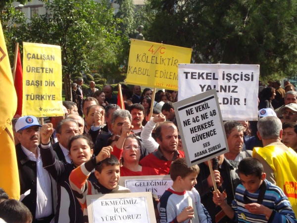 Tekel işçileriyle dayanışma eylemi