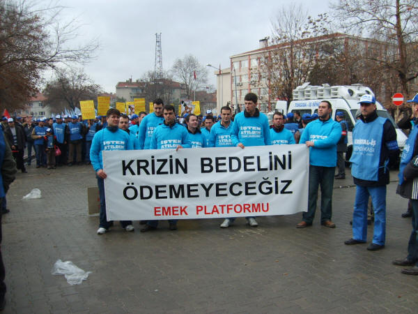 Lüleburgaz'da emek platformu mitingi