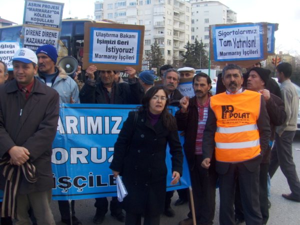 Marmaray da işçiler örgütsüz