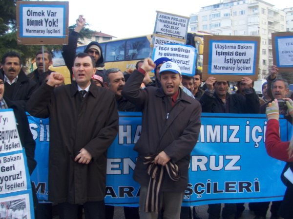 Marmaray da işçiler örgütsüz