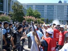 Belediye işçilerine polis müdahalesi