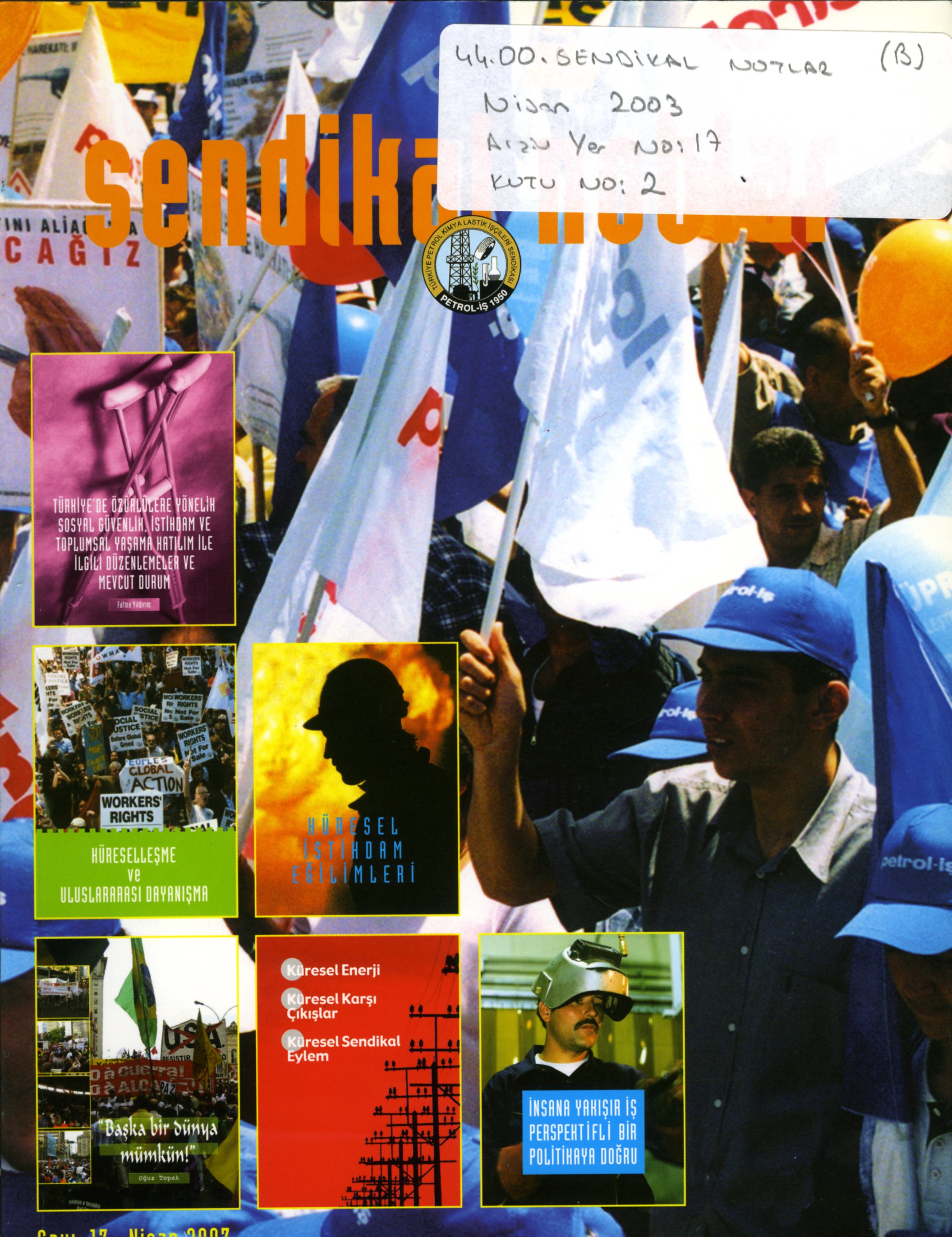 Sendikal Notlar (17) Nisan 2003