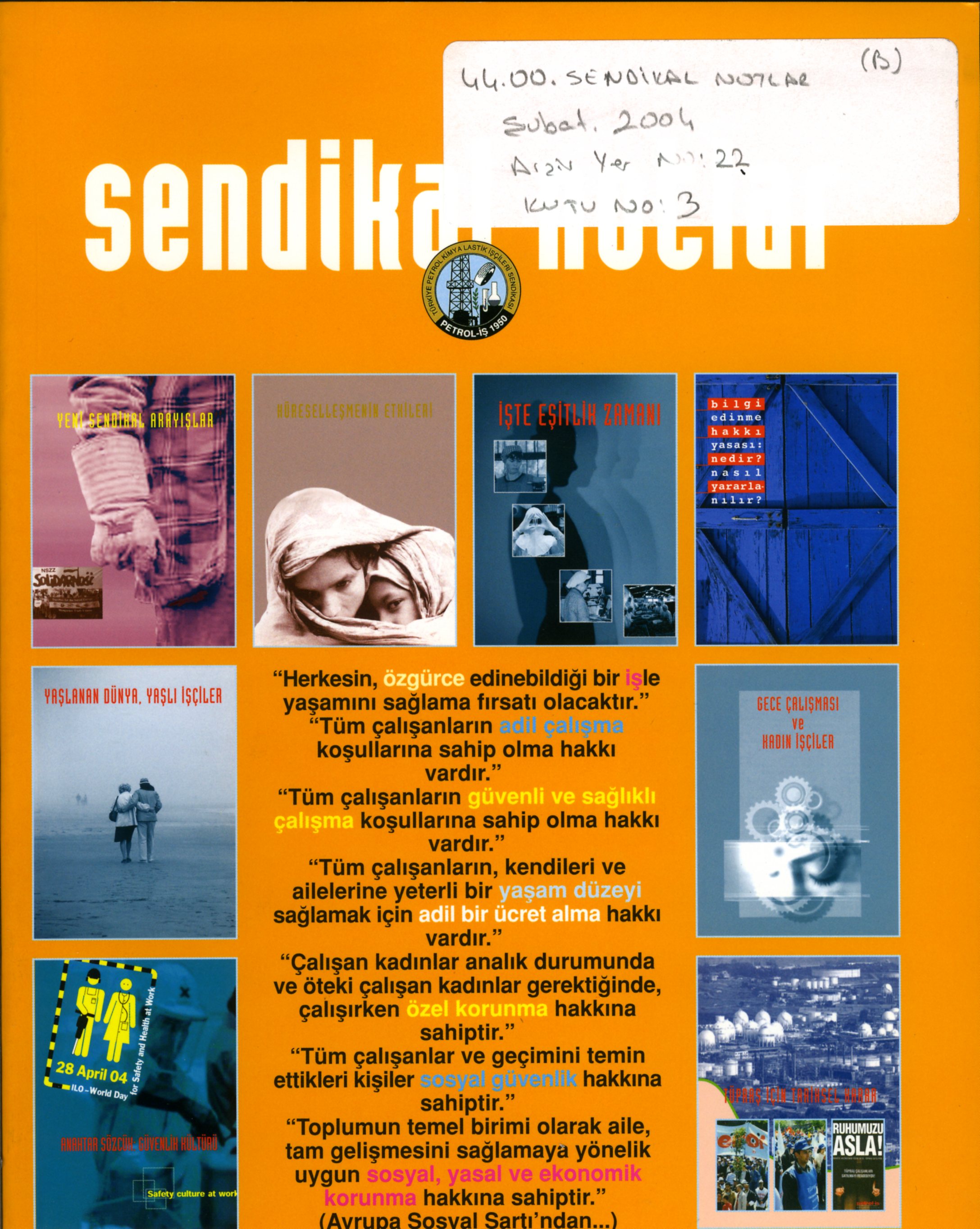 Sendikal Notlar (22) Mayıs 2004