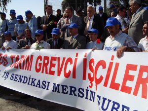 Merkez yöneticilerimizin Toros Tarım grevi ziyareti