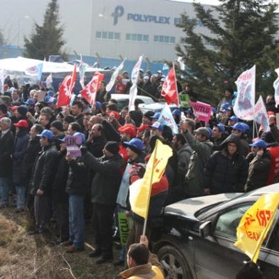 Polyplex Europa işverenine ve Torba Yasa'ya karşı eylem