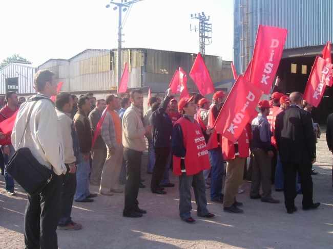 Kocaeli şube Tabosan işçilerinin yanında