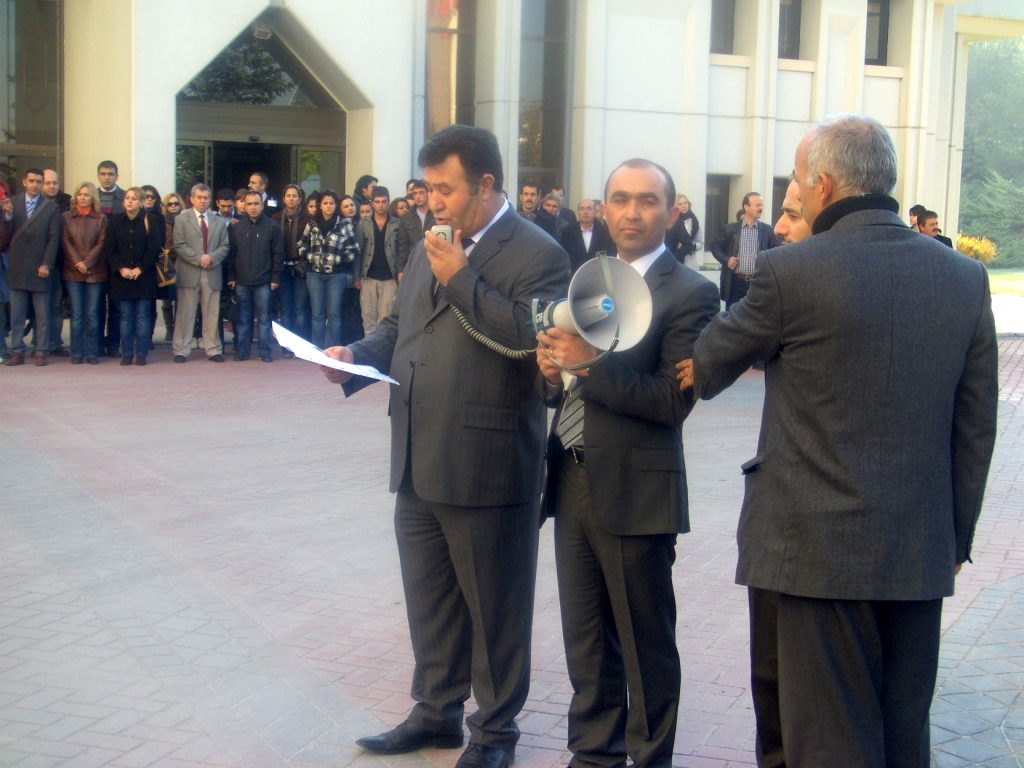 Ankara şube saldırıları protesto etti