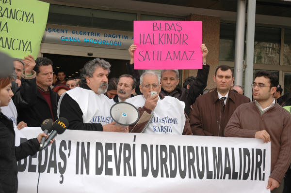 BEDAŞ'ın devri ÖKP tarafından protesto edildi