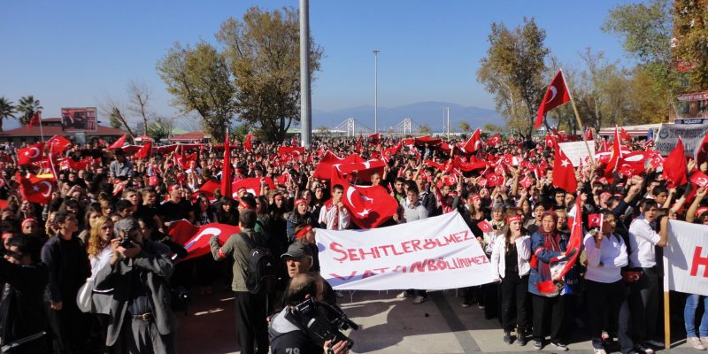 Bandırma şube 'Teröre Lanet' mitinginde