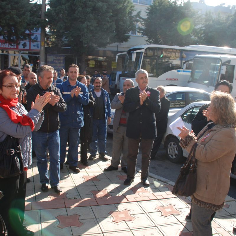 Aliağa şube de eylemdeydi