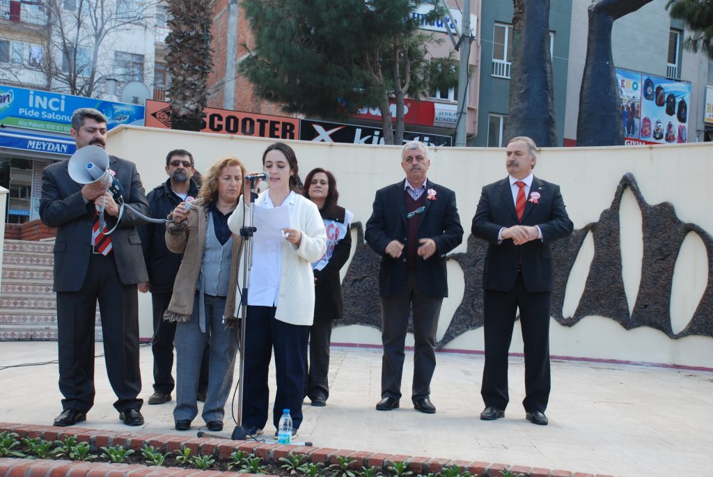 Aliağa şube de eylemdeydi