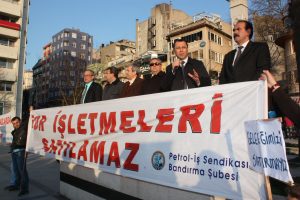 Bandırma’da Bor’da özelleştirmeye karşı miting