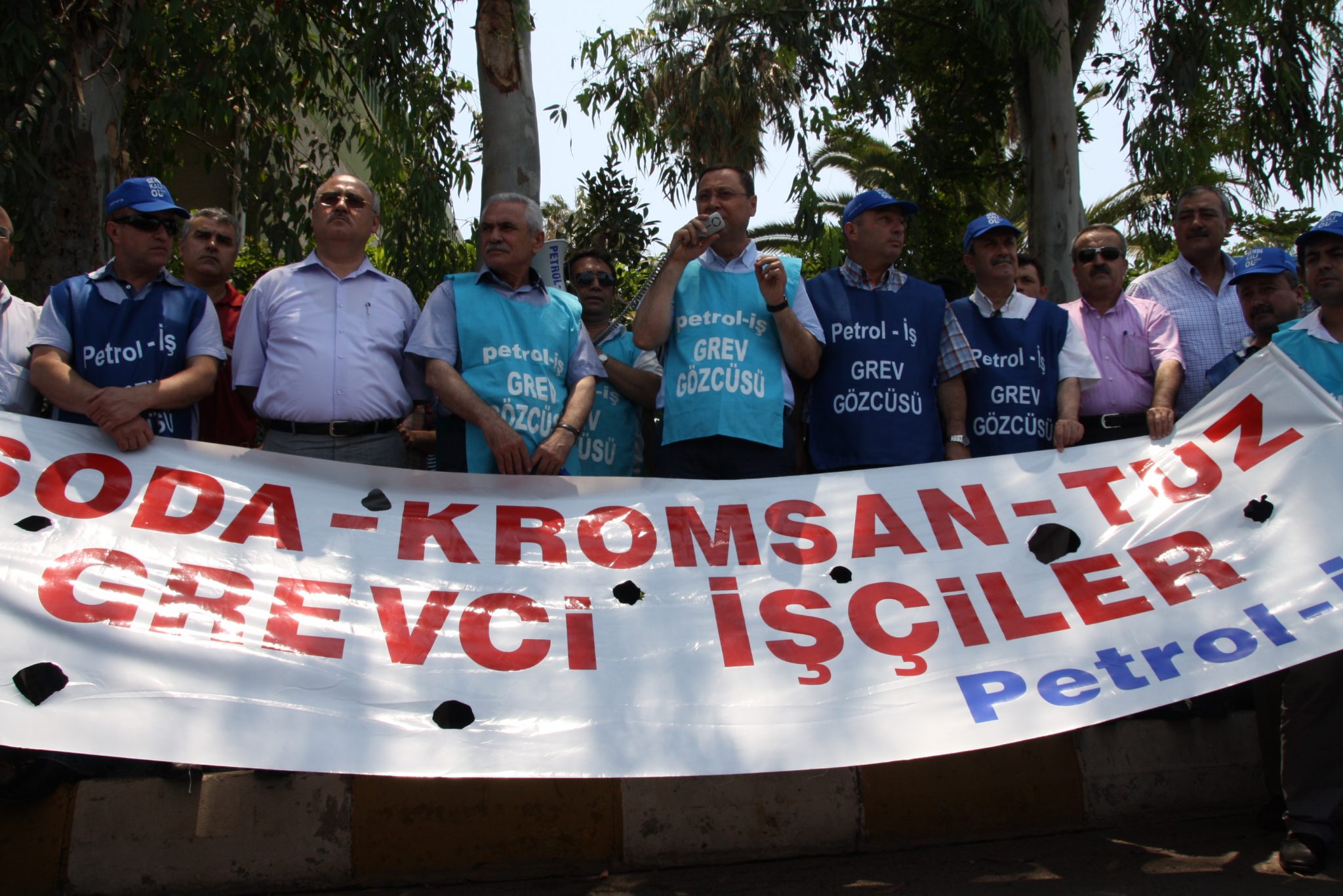 Merkez yöneticilerimiz Soda grevinde...