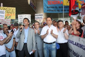 Sendikal Güç Birliği Platformu Hava-İş üyelerini  direnişlerinin 12. gününde ziyaret ederek  Türkiye genelinde eylemli mücadele başlattı.