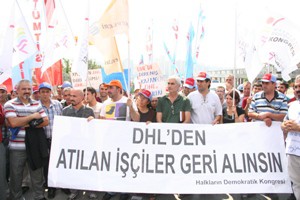 DHL işçileri işlerini geri istiyor