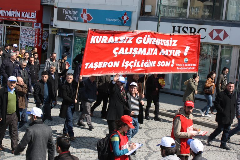 İŞÇİLER 'TAŞERONA HAYIR' DEDİ