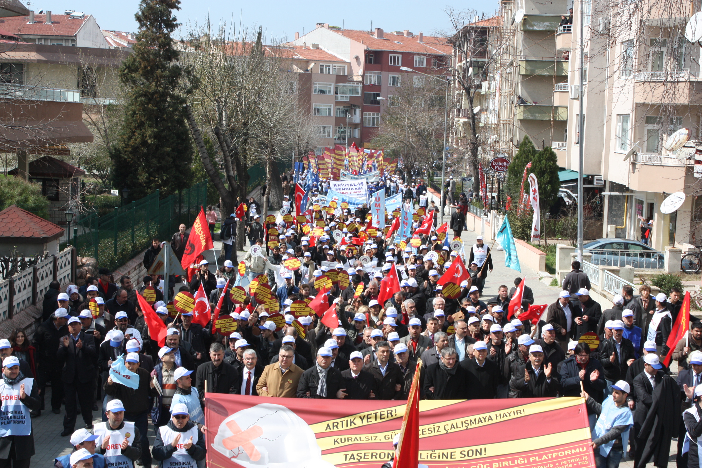 İŞÇİLER 'TAŞERONA HAYIR' DEDİ