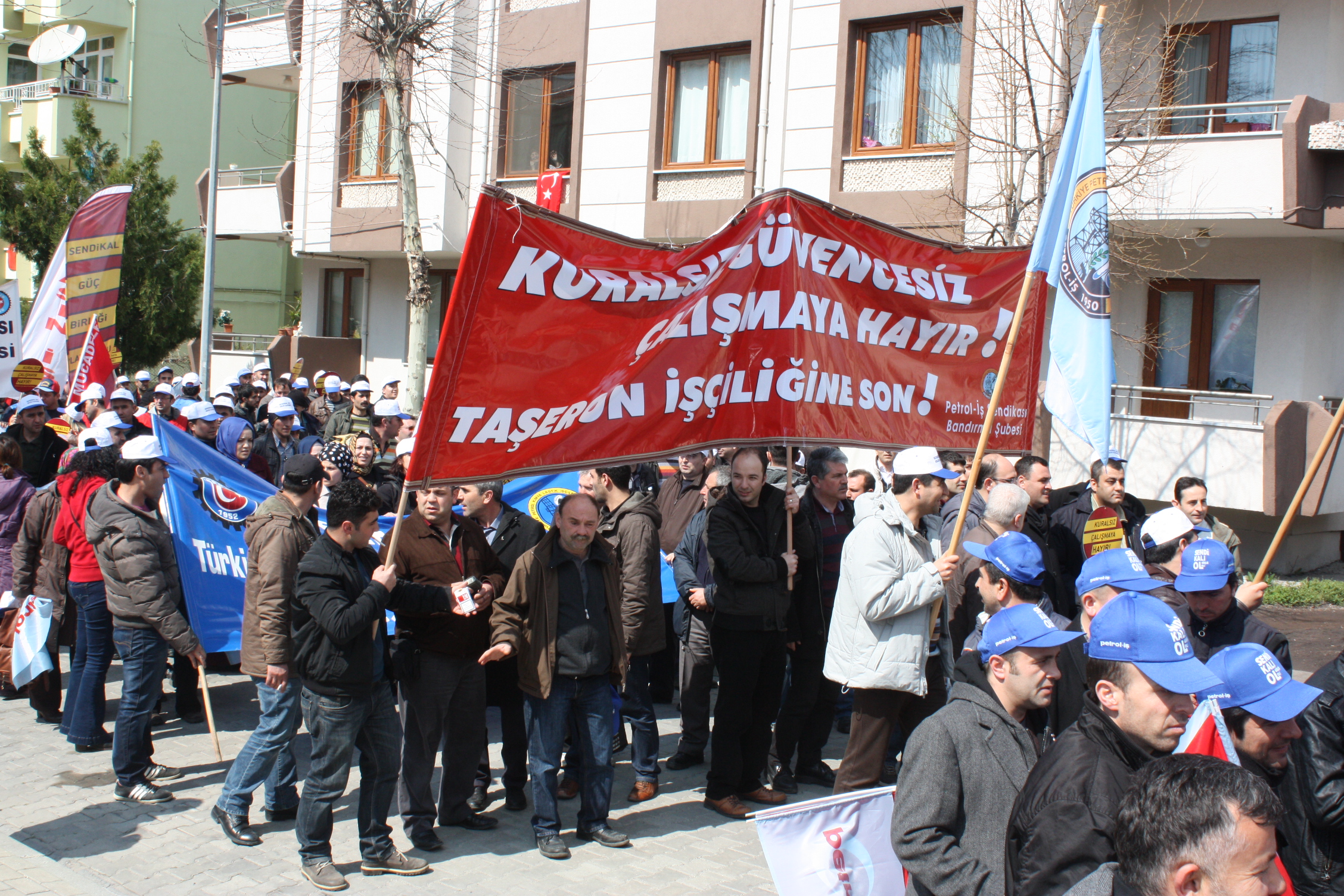 İŞÇİLER 'TAŞERONA HAYIR' DEDİ