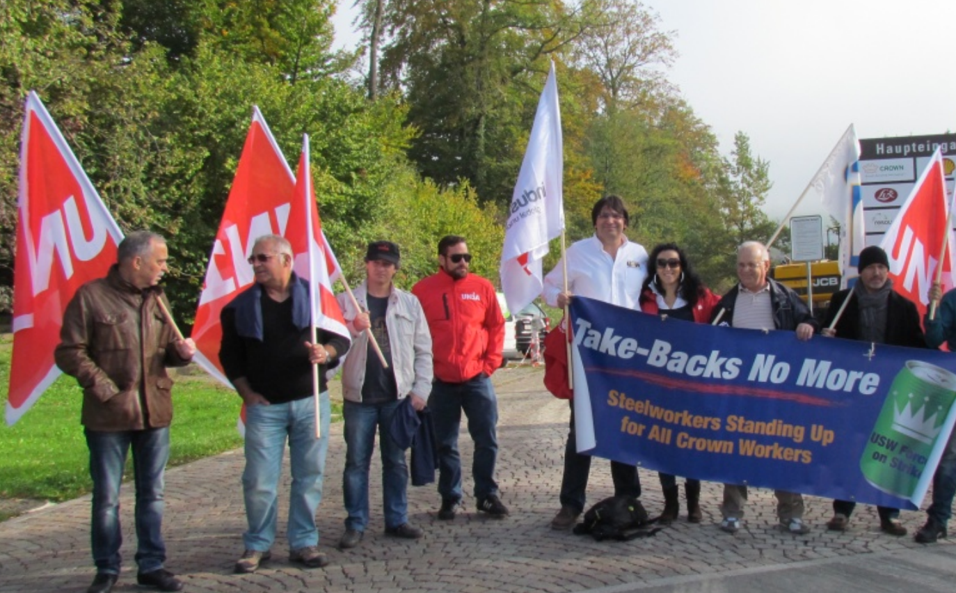 Crown Holdings’e karşı kampanyaya Avrupa’dan destek eylemi