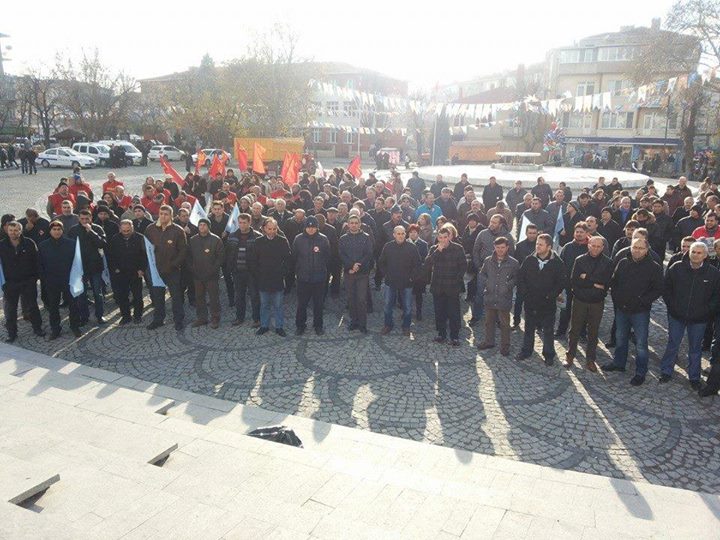 Trakya Şubemiz'den “Kıdem Tazminatına dokunma” basın açıklaması