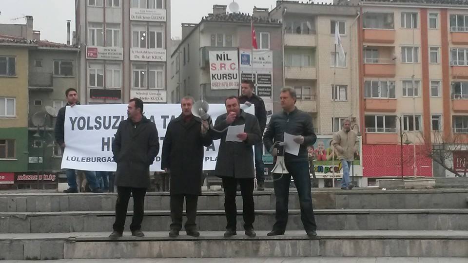 Trakya Şubemiz ‘Yalan Talana Son’ demek için Lüleburgaz Meydanındaydı