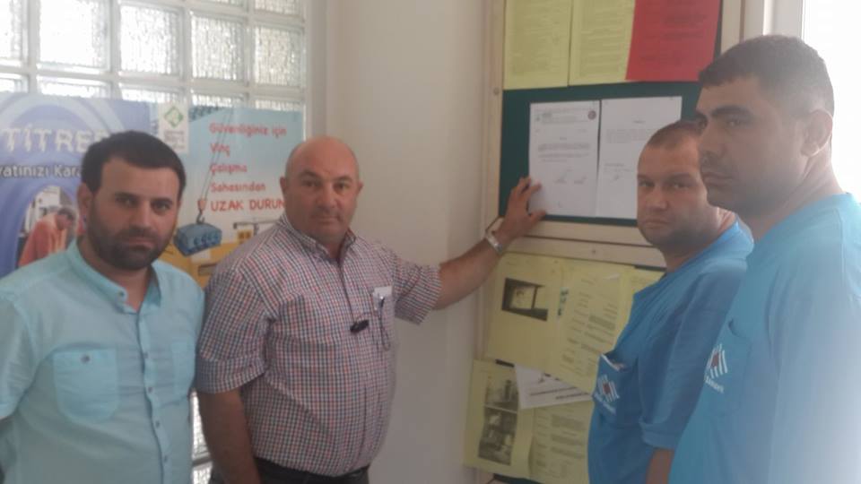 Soda Kromsan'da Grev İlanı Asıldı