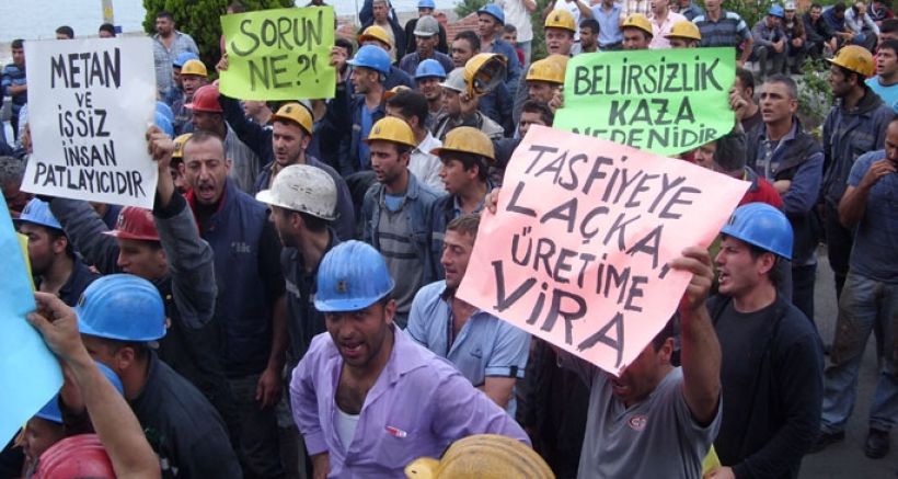 Madenciler çıkmamak üzere madene indi