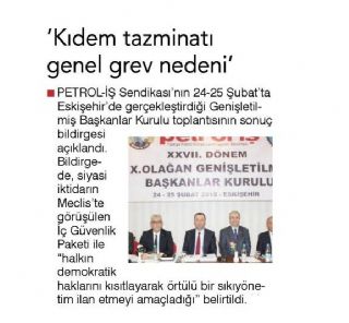 Kıdem Tazminatı Genel Grev Nedeni