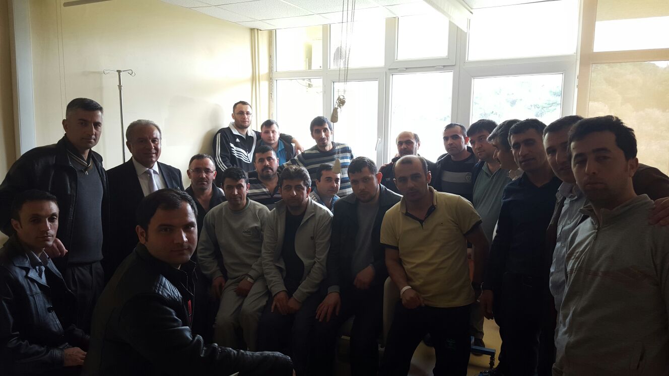 Mutlu Akü'de Çalışan 58 Üyemize Hastanede Ziyaret