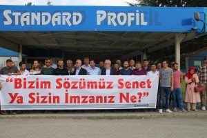 Standard Profil İşyeri Önünde Basın Açıklaması