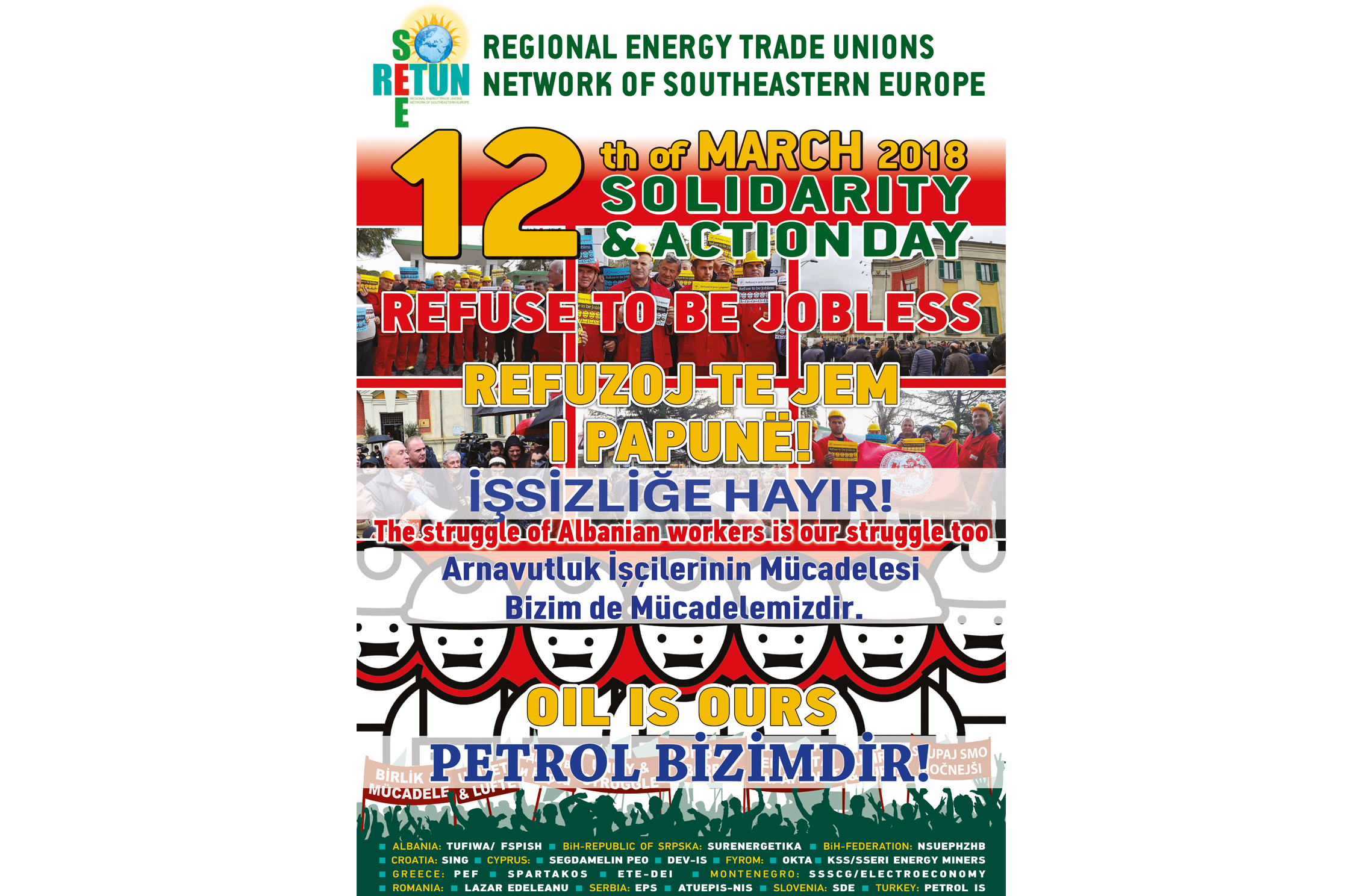 Arnavutluk Petrol İşçilerinin Mücadelesi Bizim de Mücadelemizdir