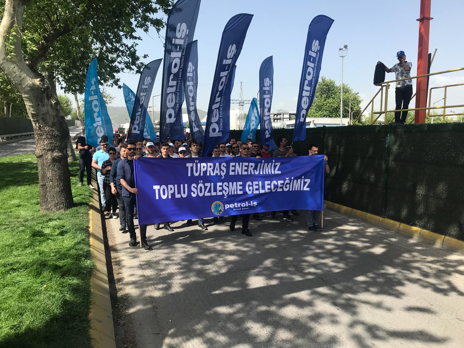 TÜPRAŞ'TA İŞ BIRAKMA EYLEMLERİ DEVAM EDİYOR