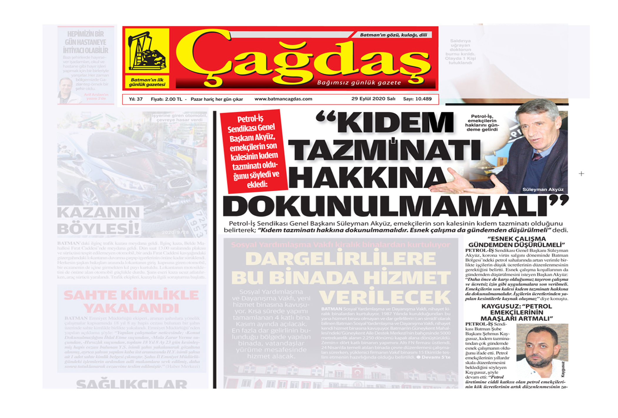 Genel Başkan Süleyman Akyüz Batman Çağdaş Gazetesine Konuştu