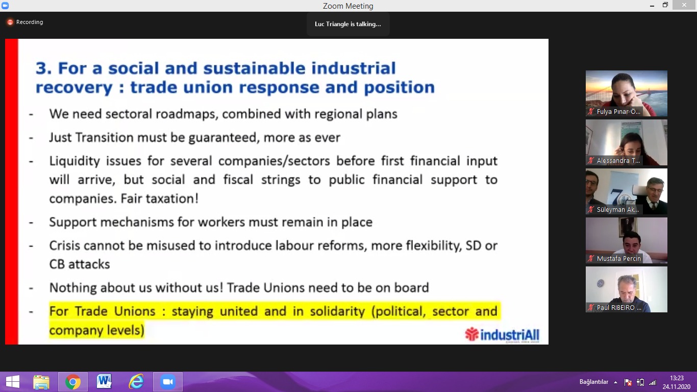 IndustriAll Avrupa Sendikası Yönetim Kurulu toplandı