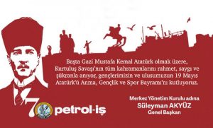 19 Mayıs Atatürk’ü Anma, Gençlik ve Spor Bayramı Kutlu Olsun