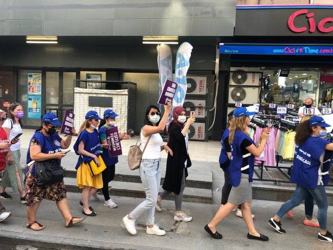 Gebze'de Kadınlar İstanbul Sözleşmesi İçin Basın Açıklaması Yaptı