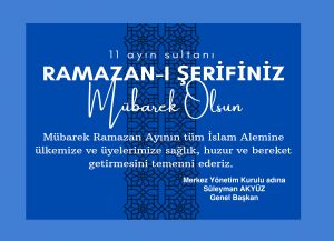 MYK’dan Ramazan Ayı Mesajı