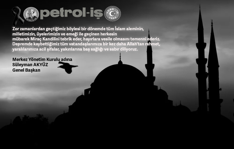 MYK'dan MİRAÇ KANDİLİ MESAJI