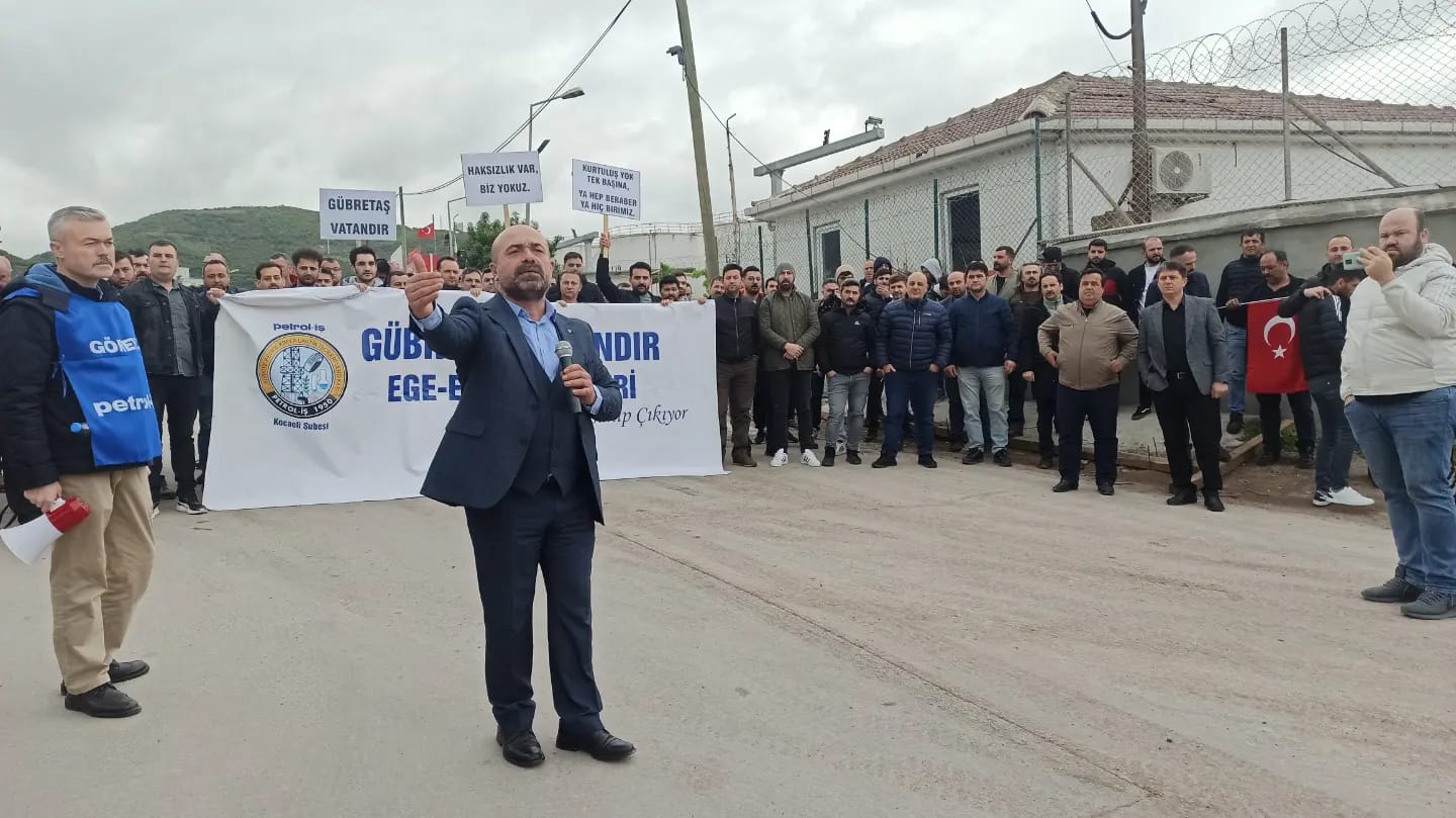 GÜBRETAŞ İŞÇİSİ ADIM ADIM GREVE YÜRÜYOR