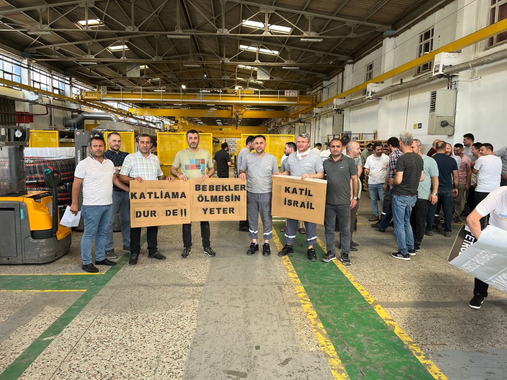 Gebze Şubemizden Basın Açıklaması ARTIK YETER! FİLİSTİN’DE KATLİAM DURMALIDIR!