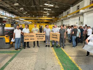 Gebze Şubemizden Basın Açıklaması ARTIK YETER! FİLİSTİN’DE KATLİAM DURMALIDIR!