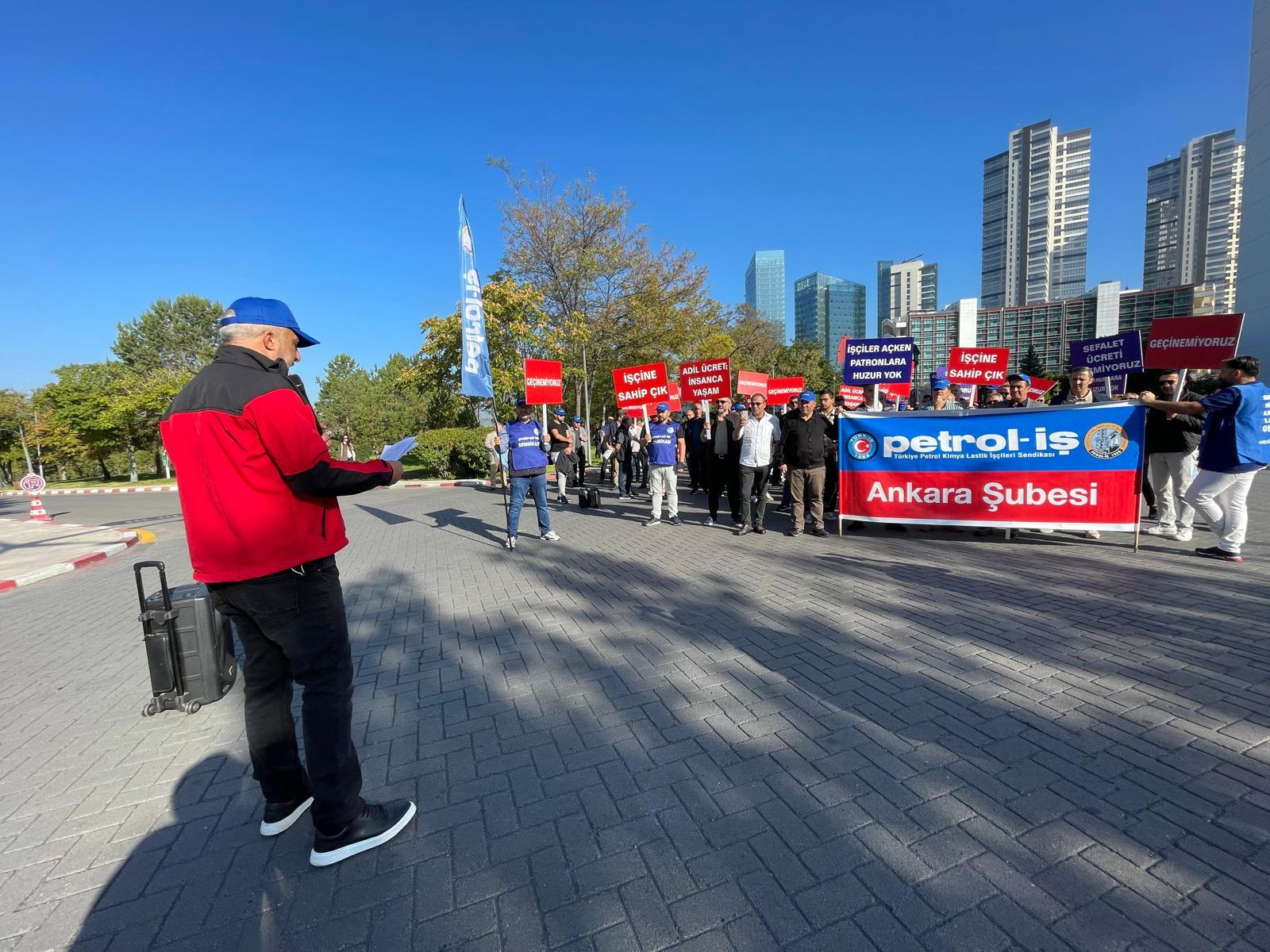 Ankara Şubemiz Örgütlü Olduğu İşyerlerinde Basın Açıklaması Yaptı