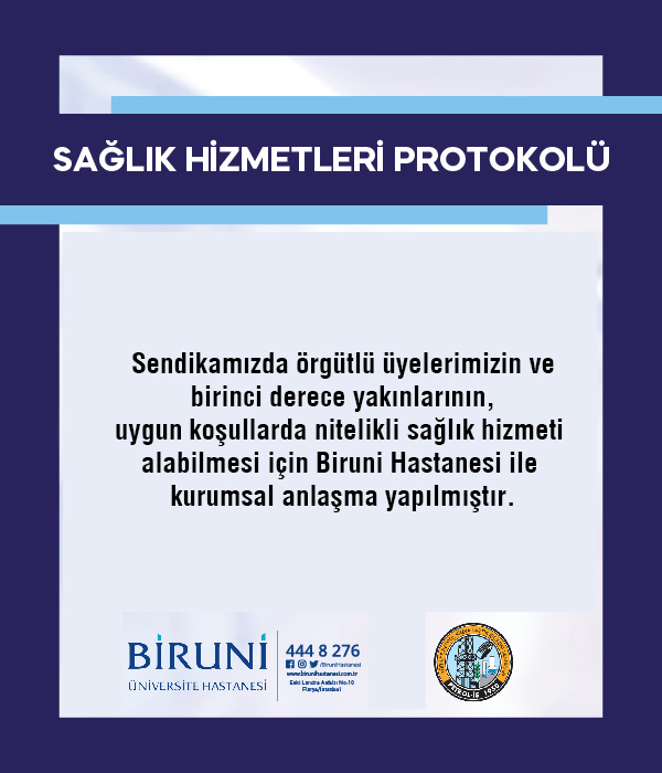 Biruni Hastanesi ile Kurumsal Anlaşmamız Yenilenmiştir
