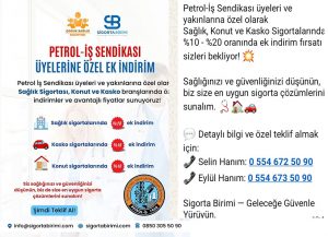 Sigorta Birimi ile Sendikamız arasında Kurumsal anlaşma Güncellenmiştir